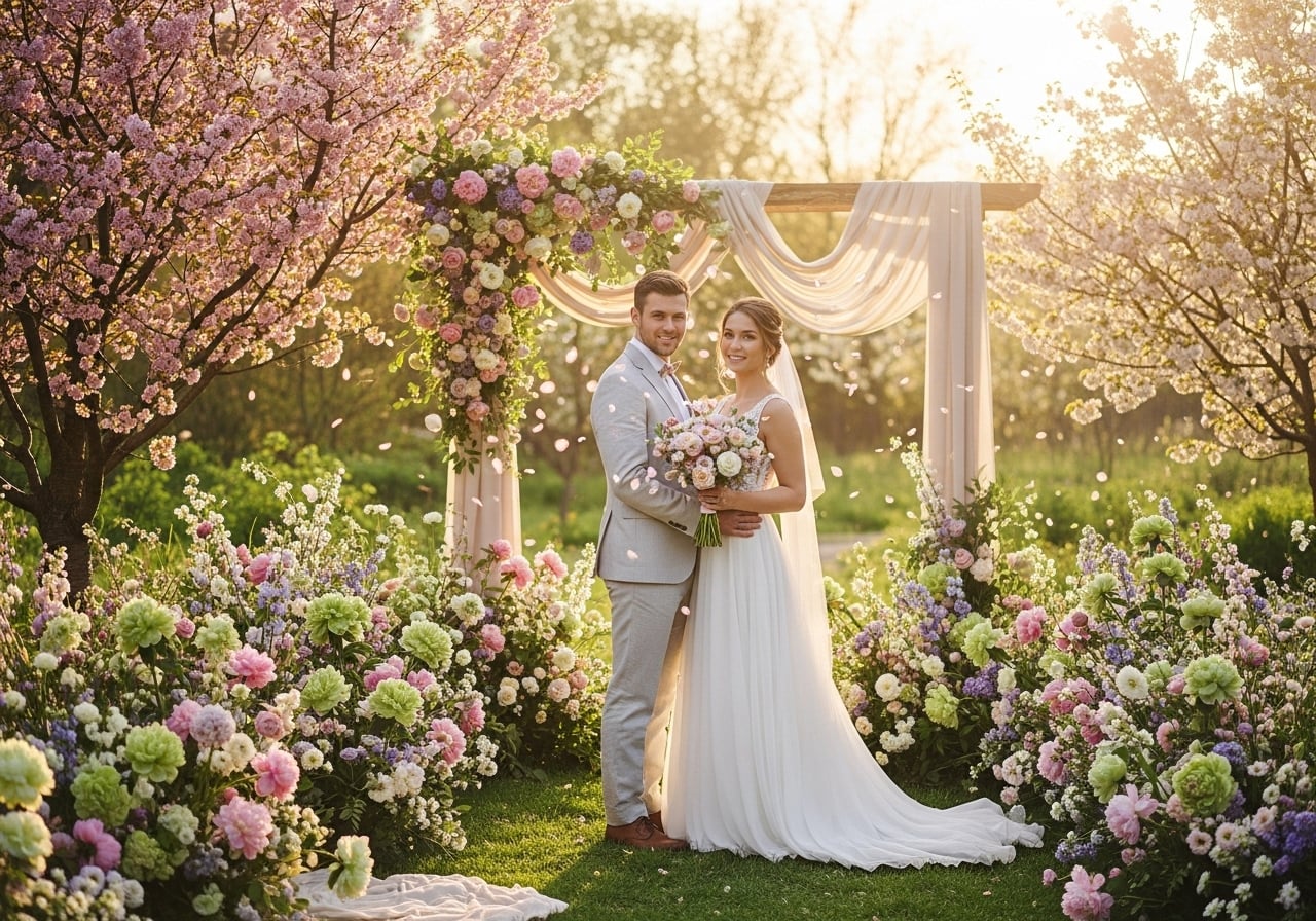 Featured image for 15 Refreshing Spring Wedding Color Palettes for 2026