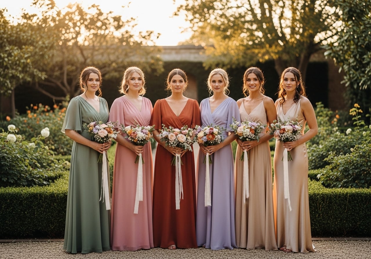 Featured image for 30 Bridesmaid Dresses in Trending Colors for This Wedding Season