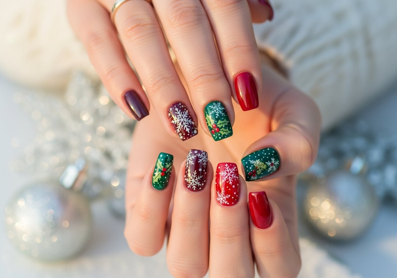 Featured image for 40 Viral Christmas Wedding Nail Trends Taking Over This Winter