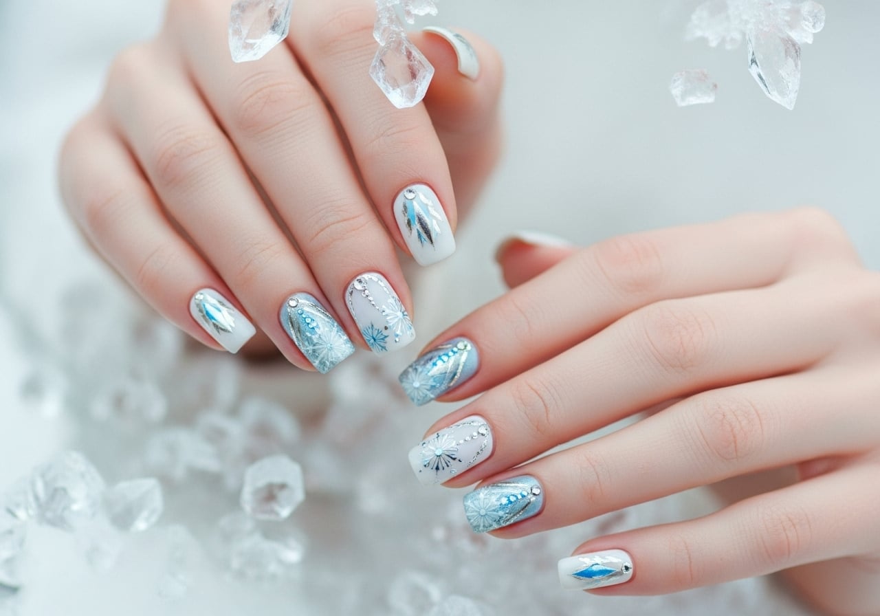 Featured image for Icy & Chic: 30 Winter Wedding Nail Designs